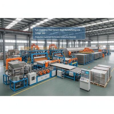 Całkowita automatyzacja Linia produkcyjna płyt włóknistego cementu napięcie 380V Sprzęt produkcyjny dla trwałych materiałów budowlanych