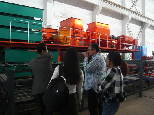 32KW Total Power Sandwich Panel Machine , PLC Control System Sandwich Production Line 