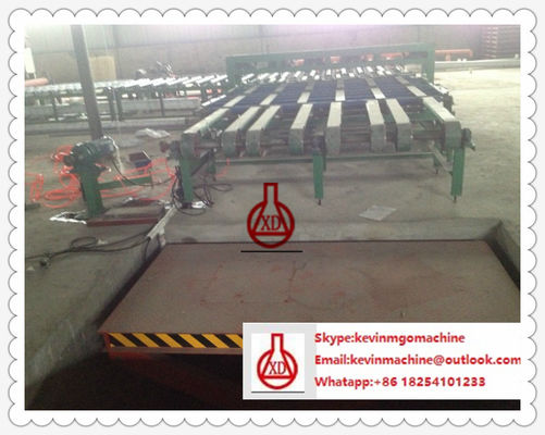 Przepływ na linii produkcyjnej płyt betonowo-włóknistych z materiałem stalowym