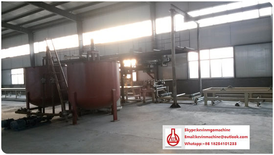 Linia produkcyjna płyt MgO dla MgO / MgCl2 / tkaniny z włókna szklanych / pyłu piłowego Główne materiały