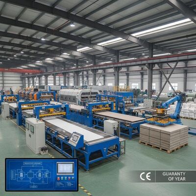 Linia produkcyjna płyt cementowo-włóknowych o powierzchni 2000 m², zgodna ze standardem CE i gwarancją 1 rok, zoptymalizowana pod kątem spójności płyt