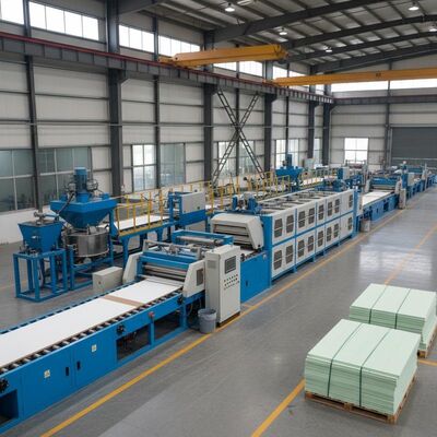 Pojemność 600 arkuszy 8 godzin Linia produkcyjna płyt MgO o szerokości płyty 600 1220 mm i wymiarach 1,22 2,44 do produkcji